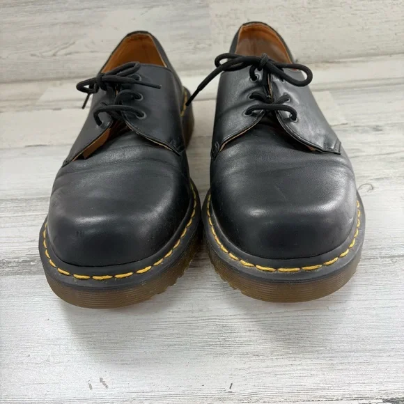 Dr. Martens Men’s Size 13 Lace Up Smooth Leather Oxford Shoes In Black